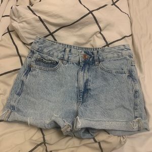 garage denim mom shorts
